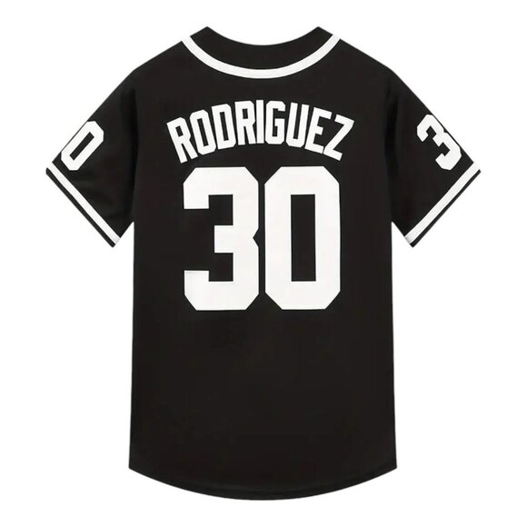 Sandlot Baseball Jersey Benny The Jet Rodriguez #30 Black Stitched - Picture 3 of 6